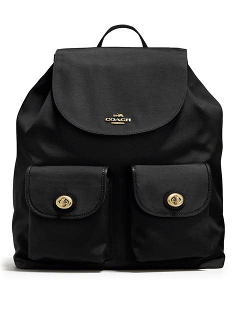 Nylon Backpack in Black 